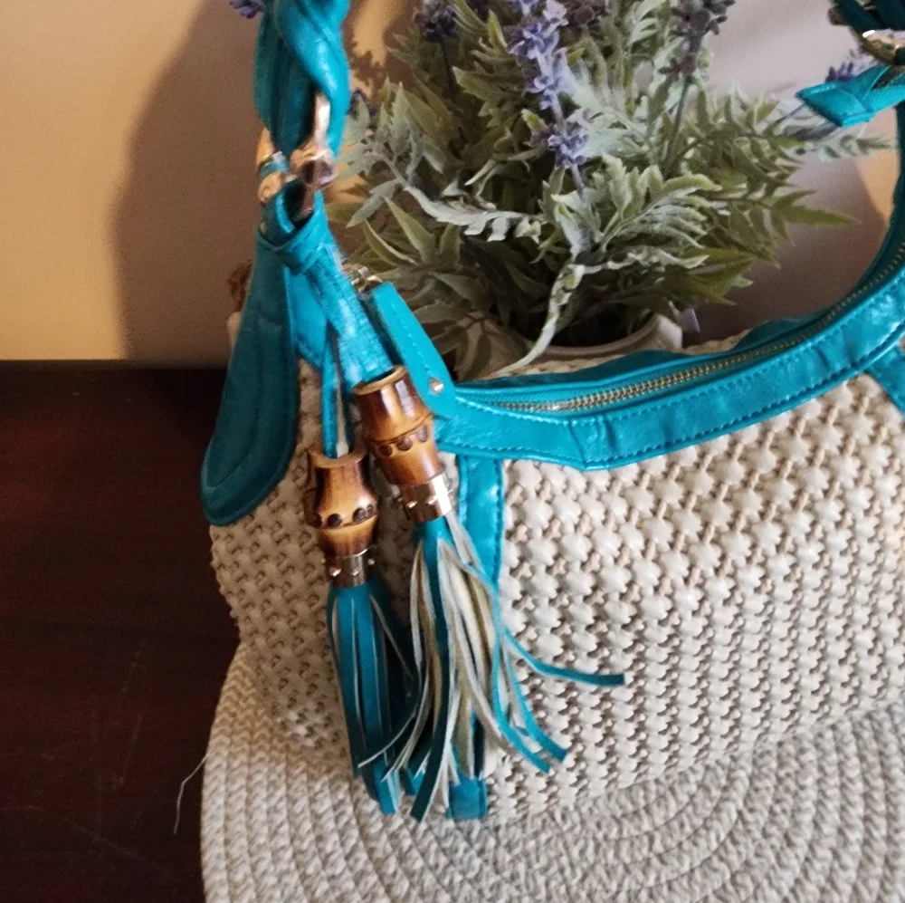 Big Buddha® Woven Hobo Shoulder Bag